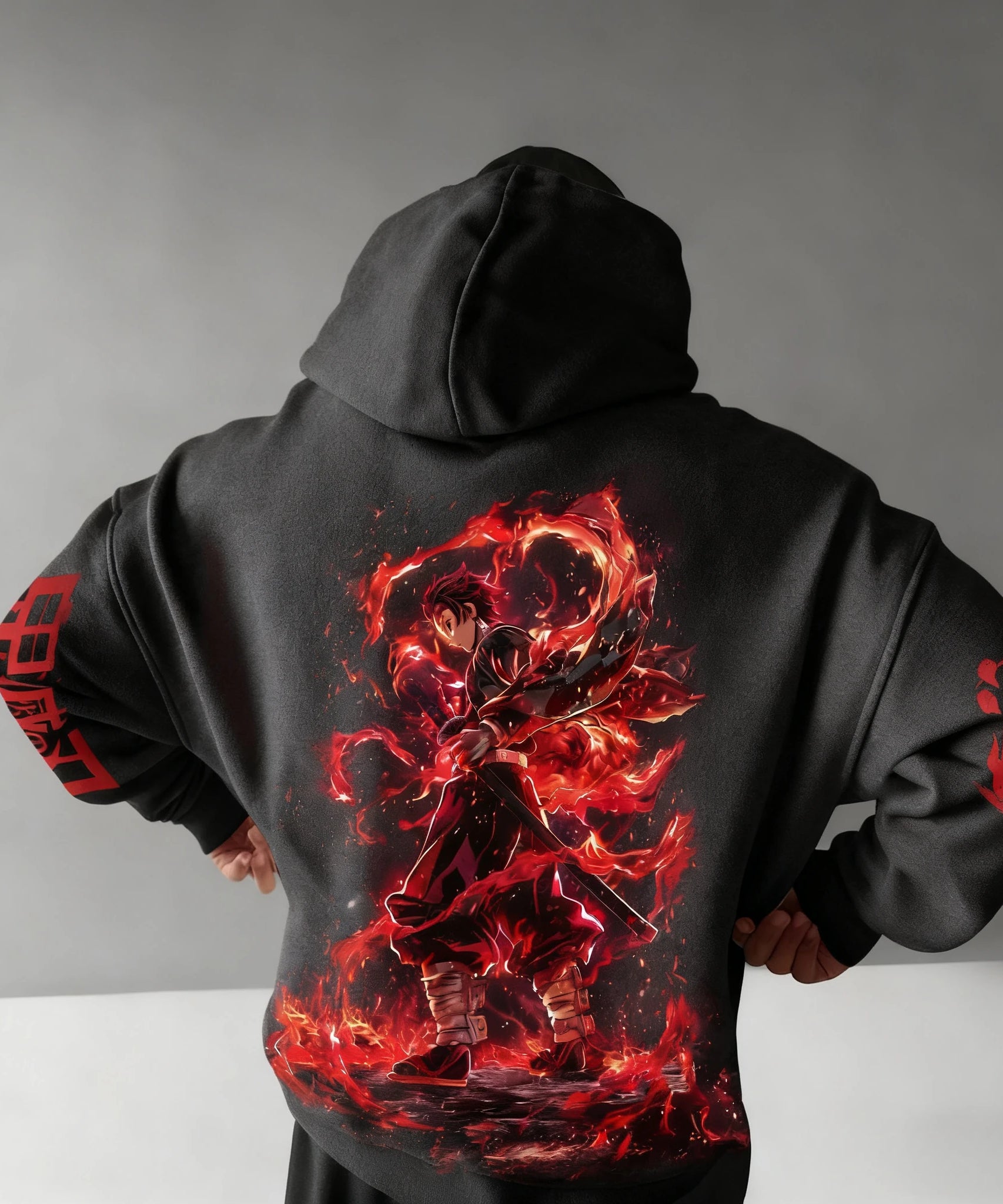 Demon Slayer Men's Hoodie Autumn/Winter New Cool Anime Printed Loose Casual Japanese Harajuku Parent Child Sweater Top