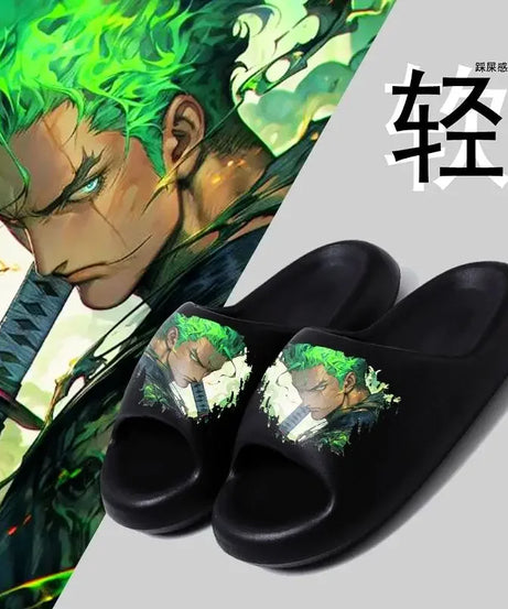 One Piece Luffy Zoro Cute soft bottom flip-flop personality stylish and comfortable men and women sandals holiday gift
