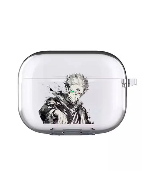 Jujutsu Kaisen Anime Transparent TPU Case for Airpods Pro 2 1 3 Sukuna Gojo Satoru Soft Silicone Cover Bluetooth Earphone Cases