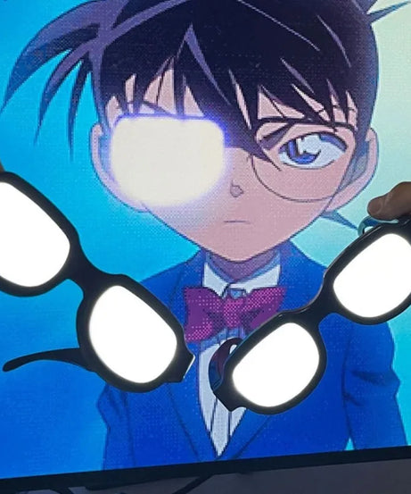 Conan Cosplay Glasses Anime LED Glasses Glowing Glasses Bowtie Men Women Halloween Carnival Party Role Play Props Accessories