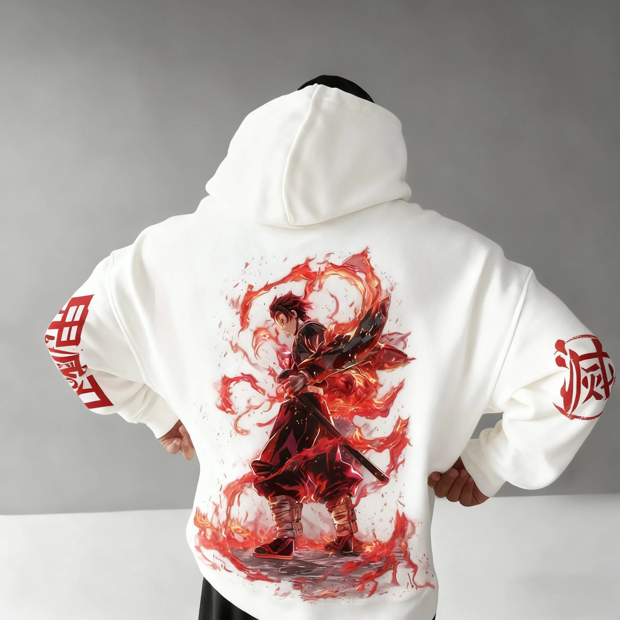 Demon Slayer Men's Hoodie Autumn/Winter New Cool Anime Printed Loose Casual Japanese Harajuku Parent Child Sweater Top
