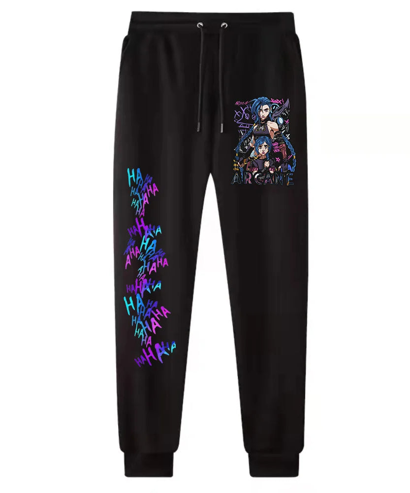 Hot Anime Arcane-Jinx Pants Man Woman  Harajuku  Streetwear Trousers