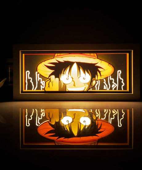 Anime  series paper-cut light room bedroom night light atmosphere light remote control colorful light box