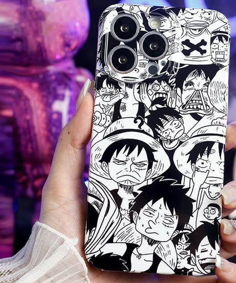 Anime Luffy One Piece Comic Phone Case For Apple iPhone 14 13 12 Mini 11 XS Pro Max X XR 8 7 Plus SE Feilin Back Film Hard Cover