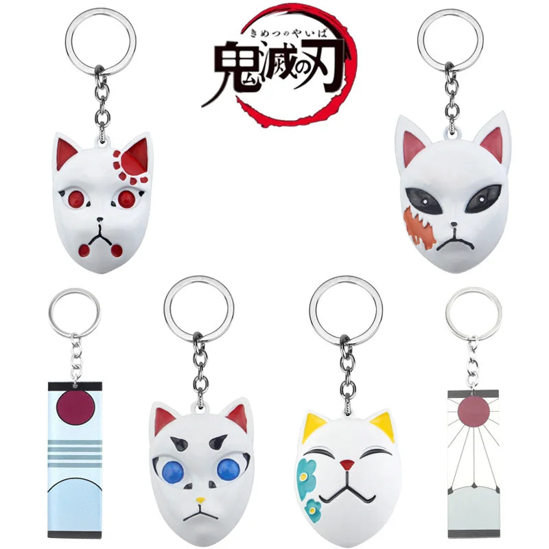 Anime Demon Slayer Keychain Kamado Tanjirou Acrylic Fashion Trend Key Ring For Earring For Women Men Gift Decoration Car Jewelry