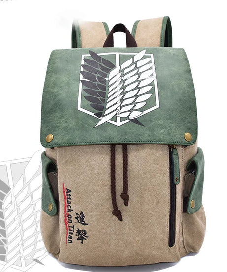 Anime Attack on Titan Boy's Backpack gifts Canvas School Bag  Female Male Bagpack Plecak Laptop Travel Outdoor Mochilas