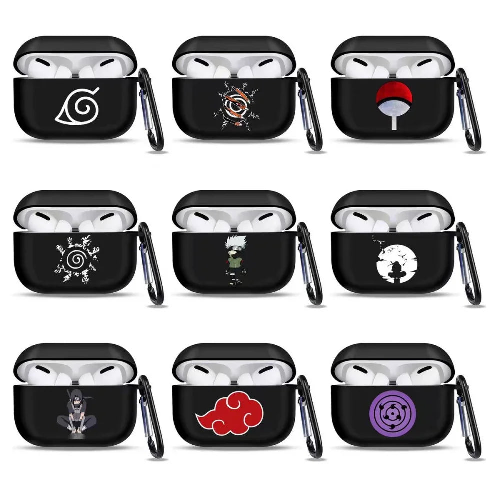 Anime Naruto Eyes Character AirPods Case – Soft Silicone Earphone Protective Cover for AirPods Pro & 1 2 3 4 3