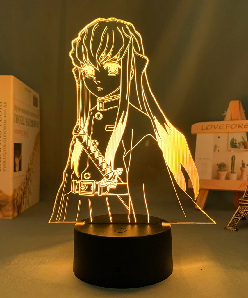 Anime Demon Slayer 3D LED Nightlight Figure for Kids Child Bedroom Decor Cool Kimetsu No Yaiba Lamp Gift Dropshopping