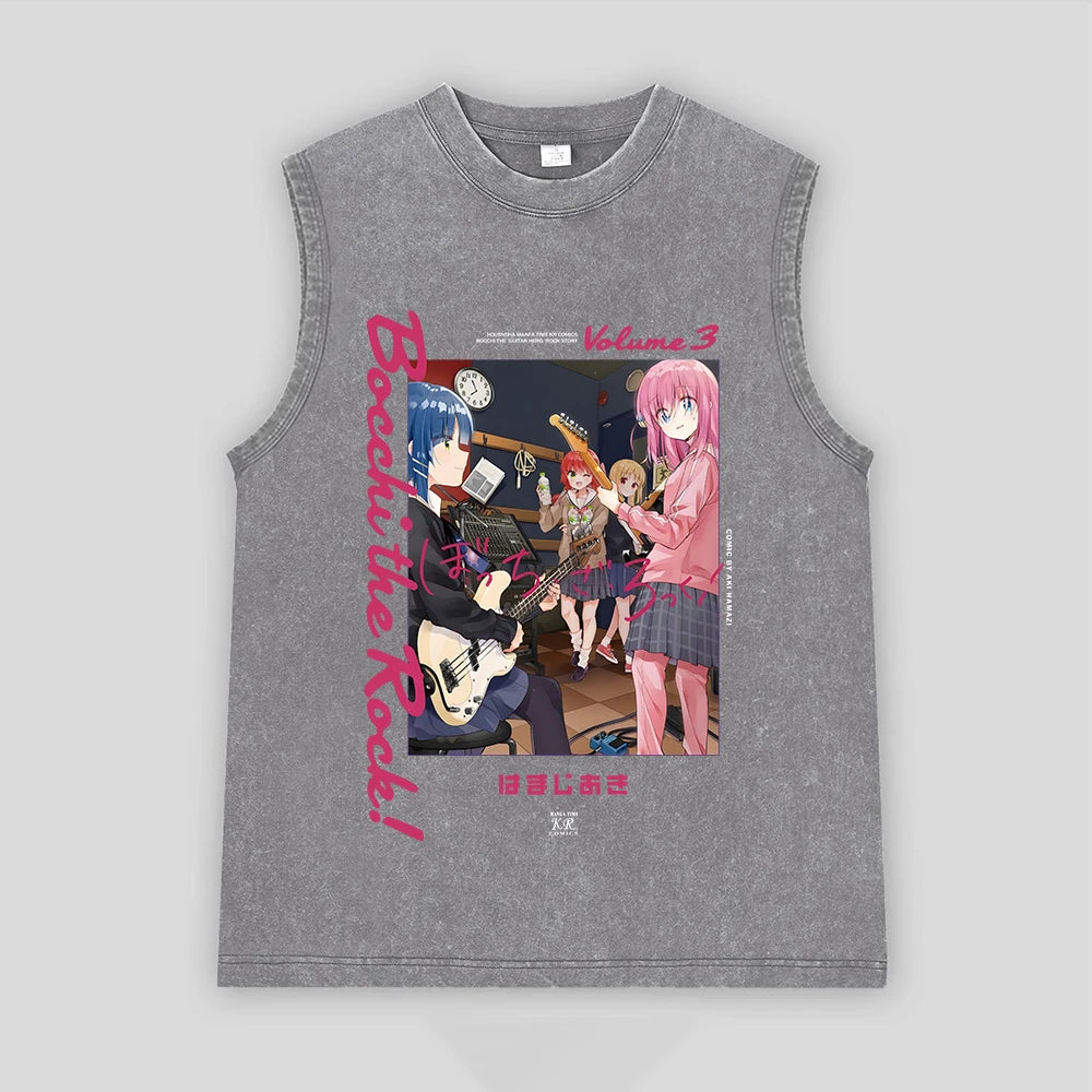 Bocchi the Rock! Oversized Band Vest – Unisex Anime Cotton Tank Top