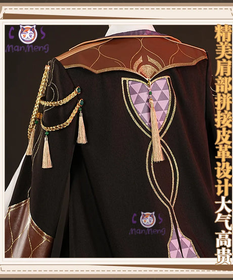 Aventurine Cosplay Costume Ten Stonehearts Uniform Honkai Star Rail  Hat Earrings Halloween Party for Women Men Props ManMeng