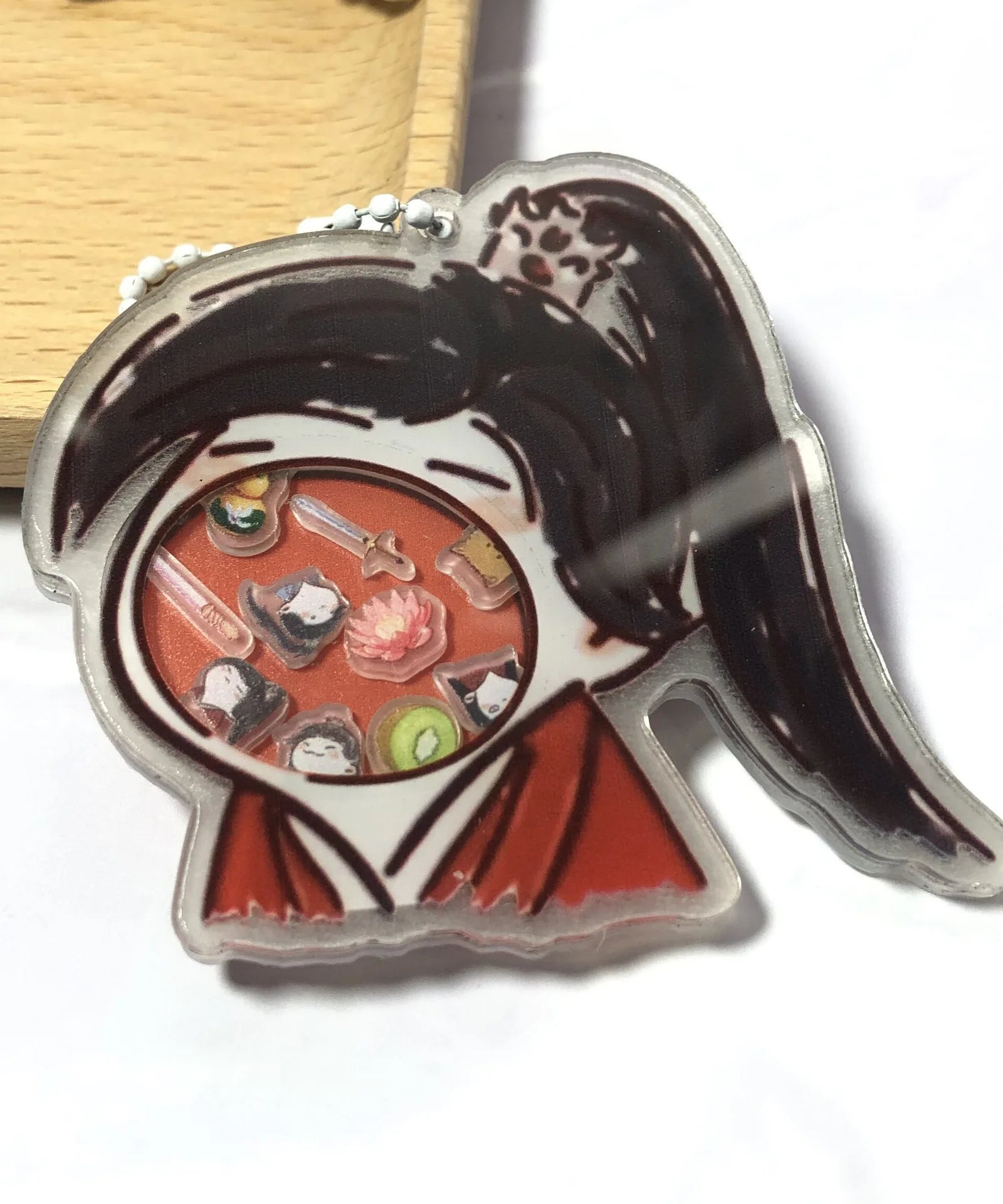 Cute one Piece Personalized Backpack Keychain Pendant Straw Hat Set Acrylic Pendant Rocking Music Student Accessories