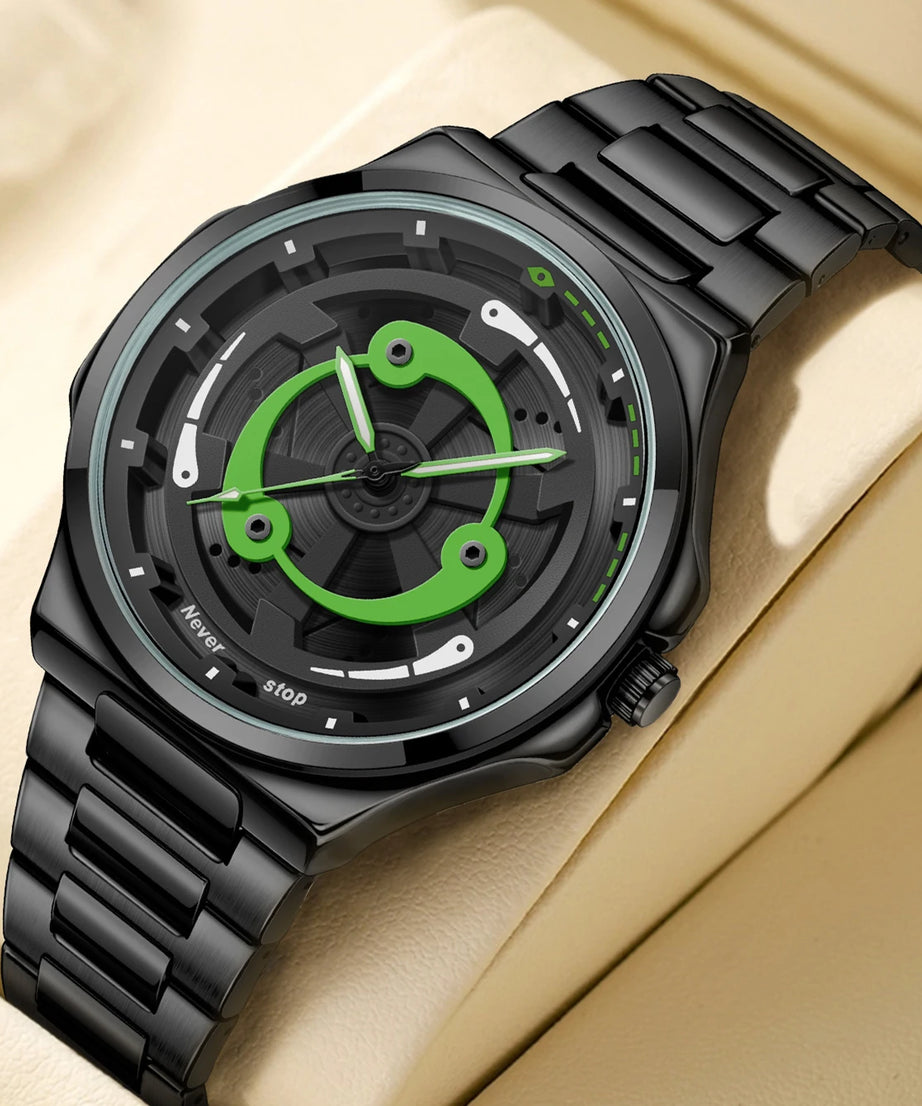 Naruto Anime - Sharingan Rotary Dial Watch – 3D Anime Quartz Waterproof Men’s Luxury Watch