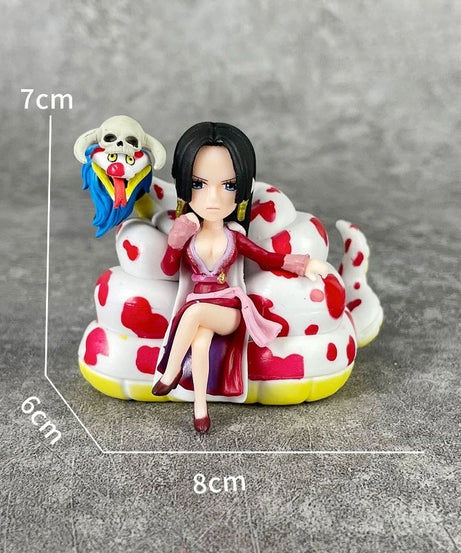 Small Medium Large One Piece Figure POP Snake Man Empress Snake Ji Han Cook Model Desktop Decoration Ornament Anime Handmade
