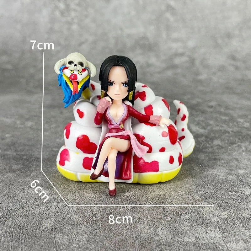 Small Medium Large One Piece Figure POP Snake Man Empress Snake Ji Han Cook Model Desktop Decoration Ornament Anime Handmade