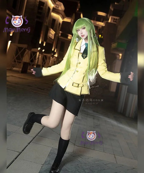 C.C  Cosplay Lelouch Lamp Rouge C.C Costume College Uniform Shirt Pants Dress JK Set Party Halloween Woman Man Outfit