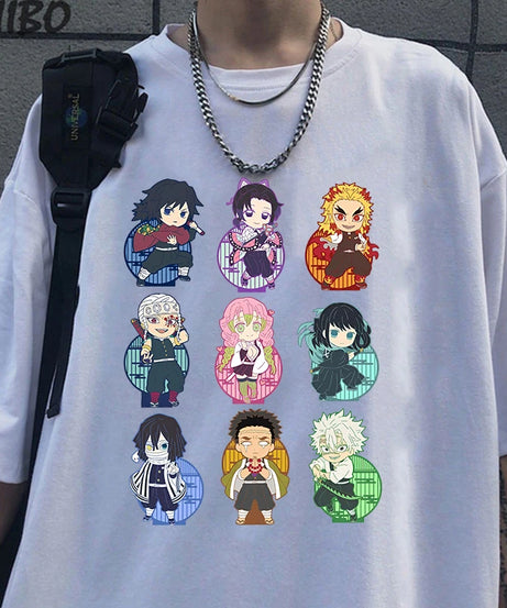 New Fashion Demon Slayer T Shirt Funny Anime Print T Shirt Anime Graphic Tee Shirt Unisex Casual Plus Size Tops