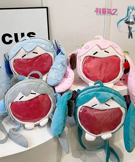 New Hatsune Miku Itabag - Sakura Lolita Style Shoulder Bag, Kawaii UWA Plush Backpack Large Capacity Crossbody Purse Gift