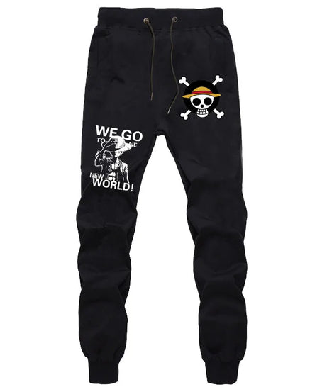 Students Casual Pants for Men and Women Summer Fashion Sports Breathable Cotton Pants Anime ONE PIECE Print Luxury Long Pants