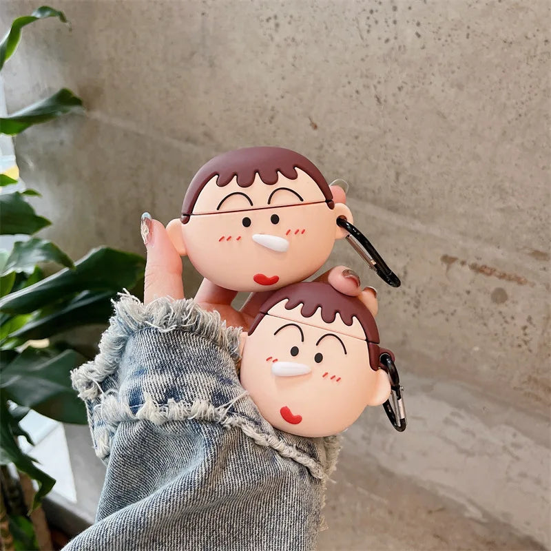 Cute 3D anime Snot Boy For Airpods Pro 2 Case,Soft Bluetooth Protective Earphone Cover For Airpods Pro Case For Boys Men