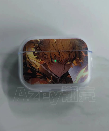 For AirPods 4 2024 Earphone Cove Anime Demon Slayer Cool Cute for Apple Airpod Pro2 Pro 1 2 3 4th Transparet Cover Fundas