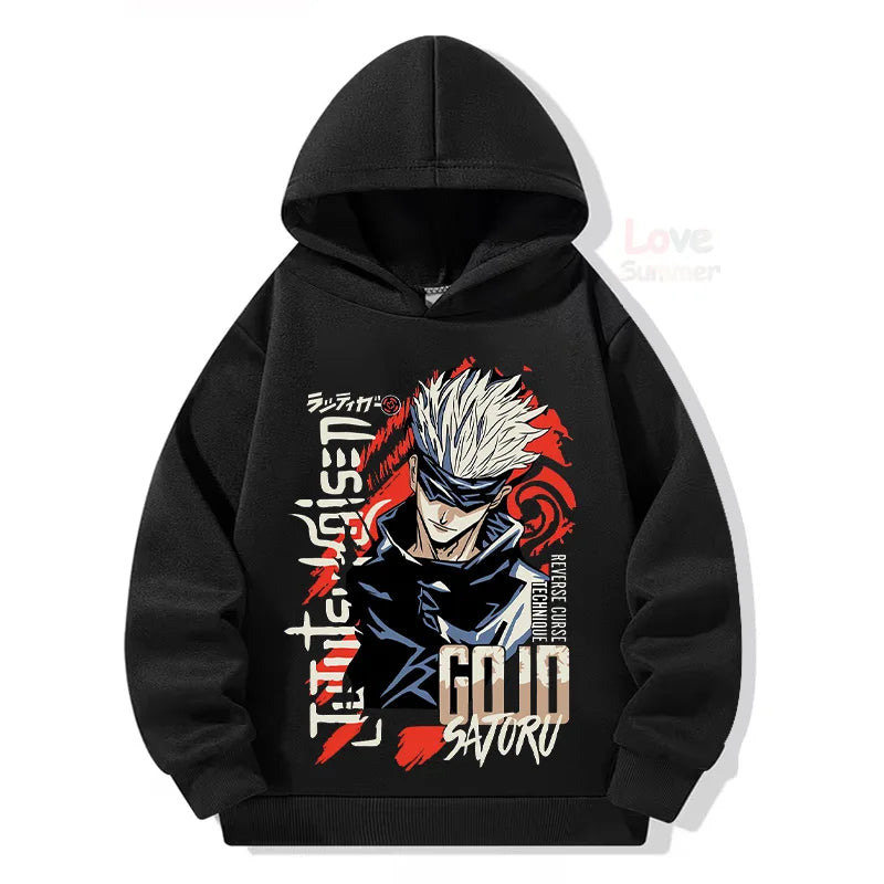 Jujutsu Kaisen Kids Anime Graphic Hoodie – Boys & Girls Streetwear Pullover 7