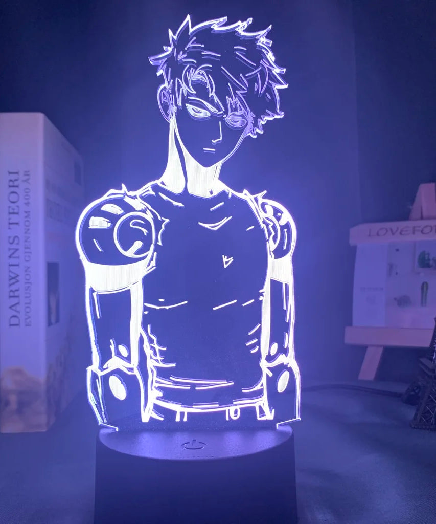 One Punch Man Saitama Figure Led Night Light Lamp for Home Decoration Nightlight Cool Manga Store Decor Ideas Table 3d Light