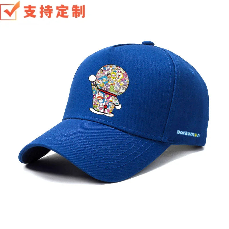 Doraemon machine cat little ding-dong anime outdoor leisure baseball cap sports sunshade sunscreen duckbill hat for men