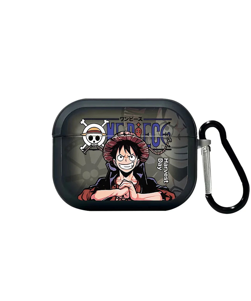 Anime One Piece Luffy Zoro Earphone Case For AirPods 4th 3rd 2nd Pro Pro2 Headphone Headset Wireless Protection Cover Funda