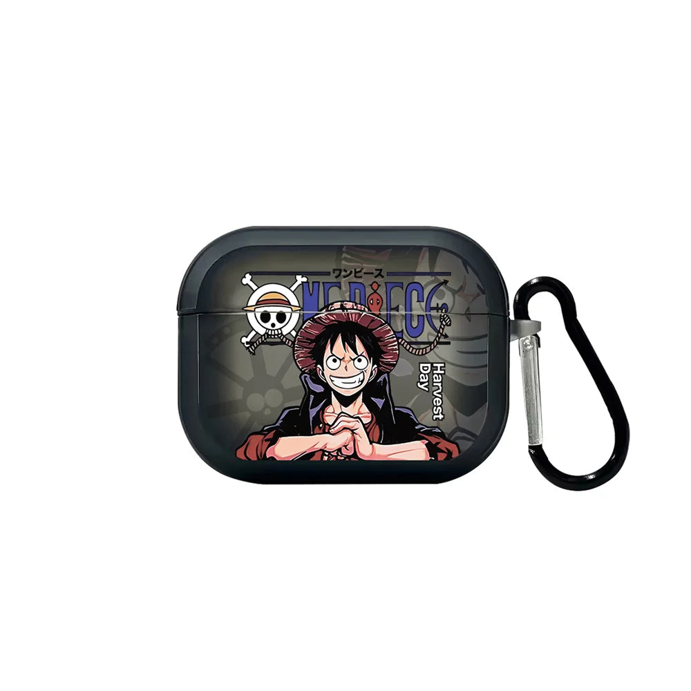 Anime One Piece Luffy Zoro Earphone Case For AirPods 4th 3rd 2nd Pro Pro2 Headphone Headset Wireless Protection Cover Funda