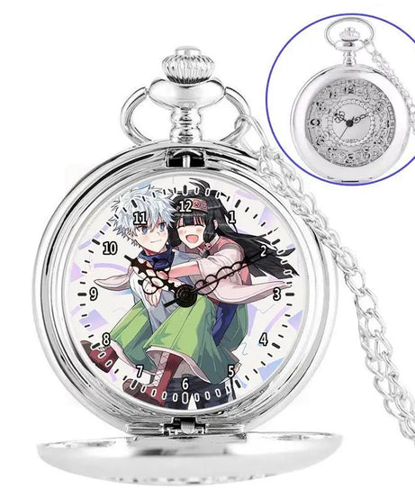 Anime two-dimensional full-time hunter pocket watch Killua Kura pickup Xiaojie personality necklace watch holiday gift