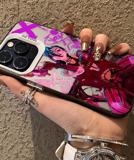 Anime Arcanes Graffiti J-Jinxs For iPhone 16 15 14 13 12 11 Pro Max XS Max 7 8 Plus Phone Case Shockproof Silicone Matte Cover