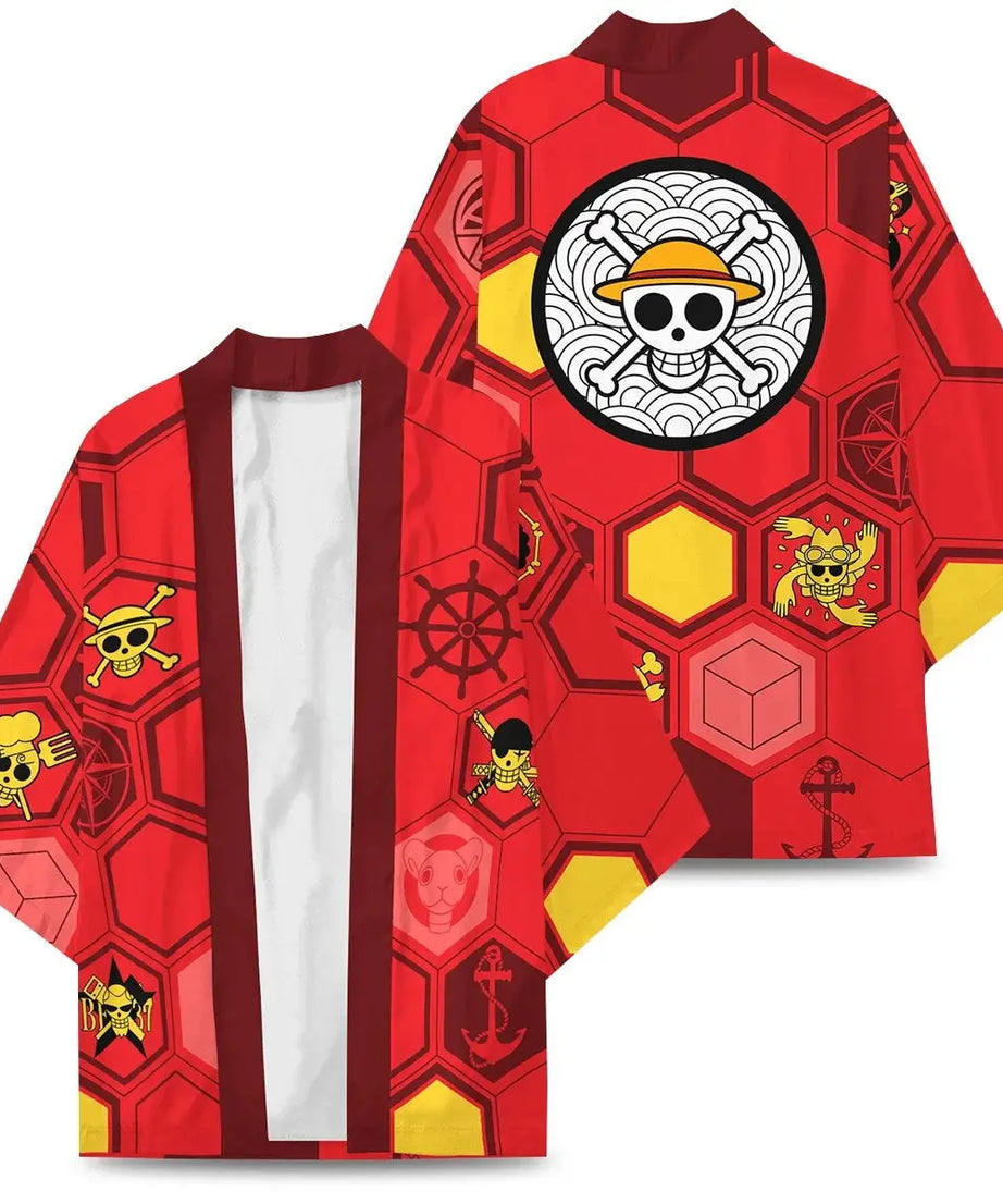 New Anime ONE PIECE Kimono Cape Cosplay Clothing 3D Printing Comics Casual Cardigan Jacket Men and Women Birthday Gifts