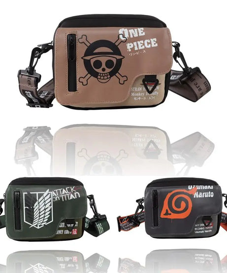 One Piece Anime Shoulder Crossbody Bag Ghost Slayer Blade You Bean Free Wings Naruto Oxford Cloth Casual Bag