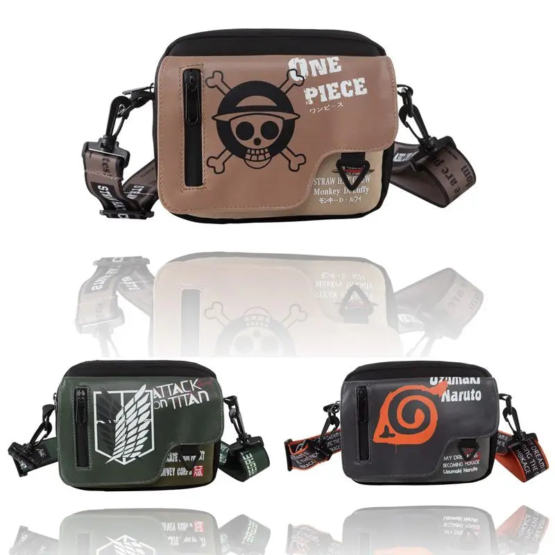 One Piece Anime Shoulder Crossbody Bag Ghost Slayer Blade You Bean Free Wings Naruto Oxford Cloth Casual Bag