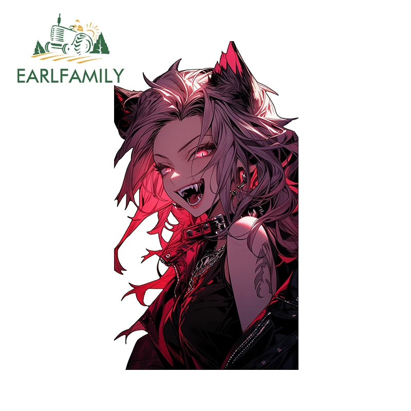 13cm x 7.4cm Zero Two Anime Car Sticker Motorcycle Bumper Funny Laptop Sunscreen Decal Scratch-Proof Fashion Decor