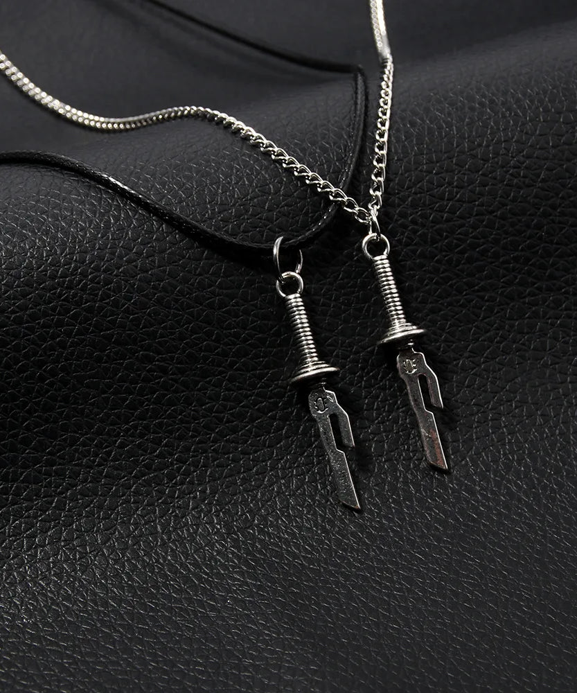 Anime Jujutsu Kaisen Fushiguro Toji Sword Necklace Spear of Tianri Knife Pendant Cosplay Necklaces For Unisex Choker Jewelry
