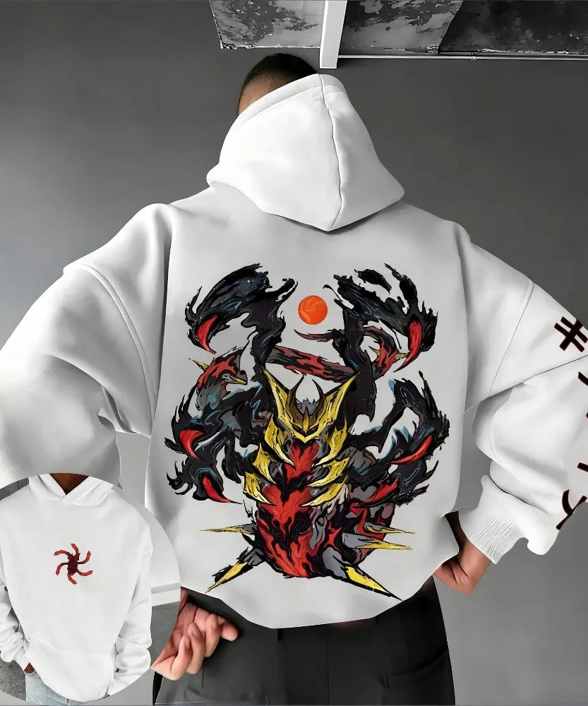 Pokémon Anime Giratina Genuine Printed Men's Pullover Autumn and Winter New Loose Casual Gym Sports American Hip Hop Sweater Top