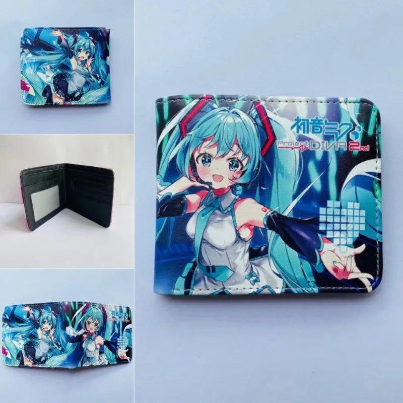 Hatsune Miku Wallet Kawaii Portable Coin Purse Anime Simple Short Wallet Cute Things for Girls