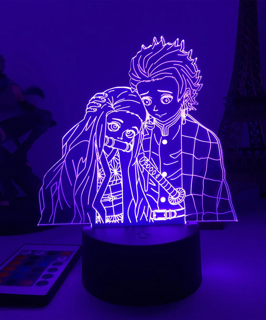 Manga 3d Light Kimetsu No Yaiba for Bedroom Decor Night Light Birthday Gift Table Lamp Anime Demon Slayer Mitsuri Kanroji Figure
