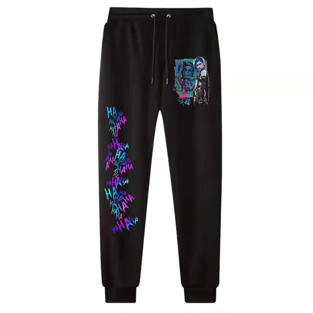 Hot Anime Arcane-Jinx Pants Man Woman  Harajuku  Streetwear Trousers