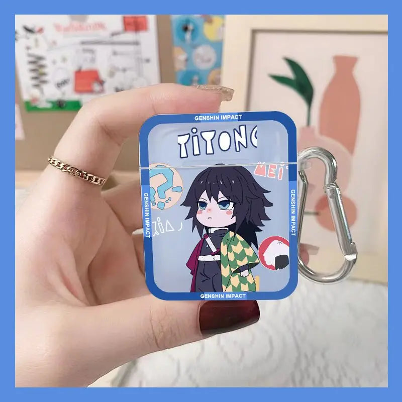 Demon Slayer Earphone Protective Case Anime Style New AirPods 3rd Gen Apple AirPods 2 Bluetooth Earphone Case Birthday Gift