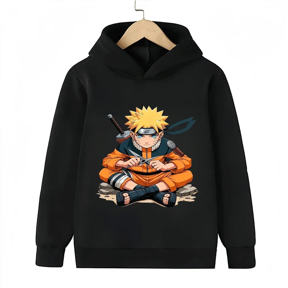 Anime Uzumaki Naruto Kids Printed Hoodie – Long Sleeve Pullover Sweatshirt for Boys & Girls 7
