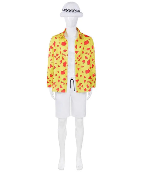 One Piece Film Red Trafalgar Law Cosplay Costume - Anime Shirt & Pants Set for Men, Halloween Party Cosplay Suit Holiday