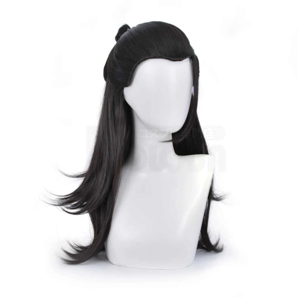 Anime Jujutsu Kaisen Suguru Geto Cosplay Wig – Long Black Synthetic Hair 4