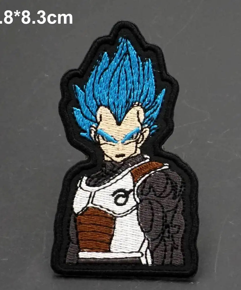 Dragon Ball Animation Peripherals Creative Kawaii Son Goku Vegeta Majin Buu Clothes Patches Embroidered Velcro Badges