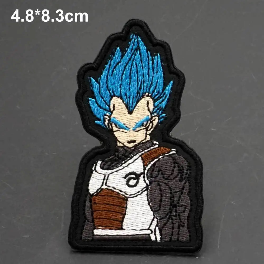 Dragon Ball Animation Peripherals Creative Kawaii Son Goku Vegeta Majin Buu Clothes Patches Embroidered Velcro Badges