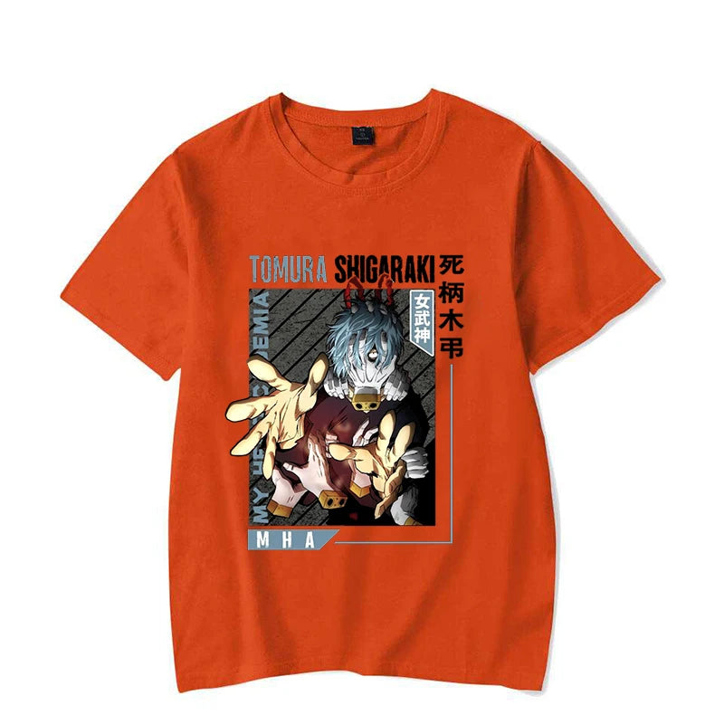 New Shigaraki Tomura Print T Shirts Women Men Casual Round Neck Tees Top Summer Cool Anime Loose Short Sleeve