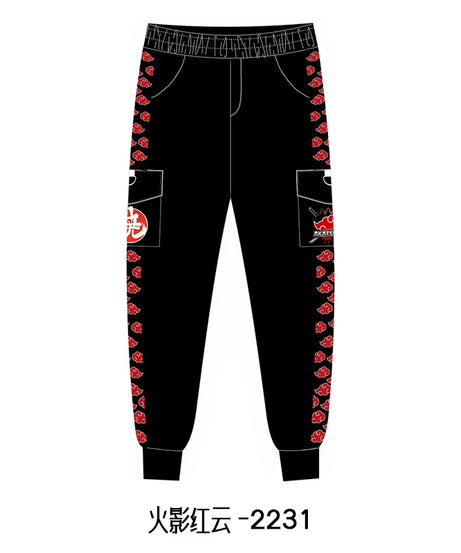 New Anime Peripherals Casual Pants Uzumaki Naruto Uchiha Sasuke Uchiha Itachi Hatake Kakashi Sweatpants Trousers Slacks Overalls