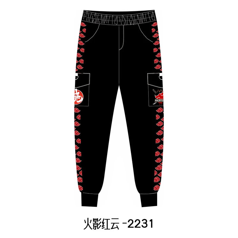 New Anime Peripherals Casual Pants Uzumaki Naruto Uchiha Sasuke Uchiha Itachi Hatake Kakashi Sweatpants Trousers Slacks Overalls
