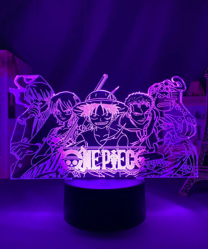 One Piece Animation Peripheral Luffy Zoro Escartoon Kawaii LED Night Light Desktop Personalized Creative Ornament Birthday Gift